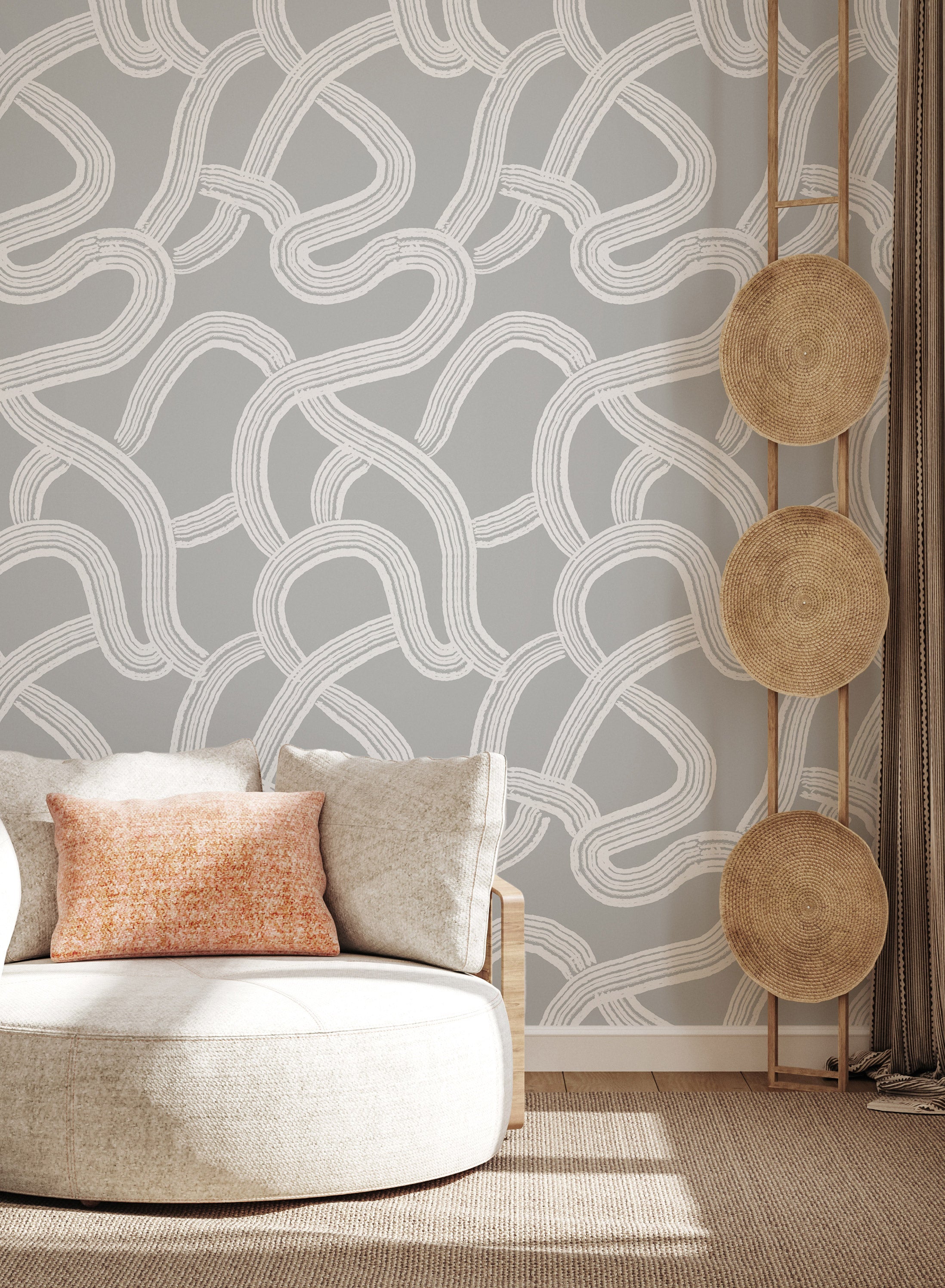 Kyoto Inspired Wallpaper - Japanese Traditional Floral Design for Home & Office Decor | Perfect for Living Room, Bedroom, and Study