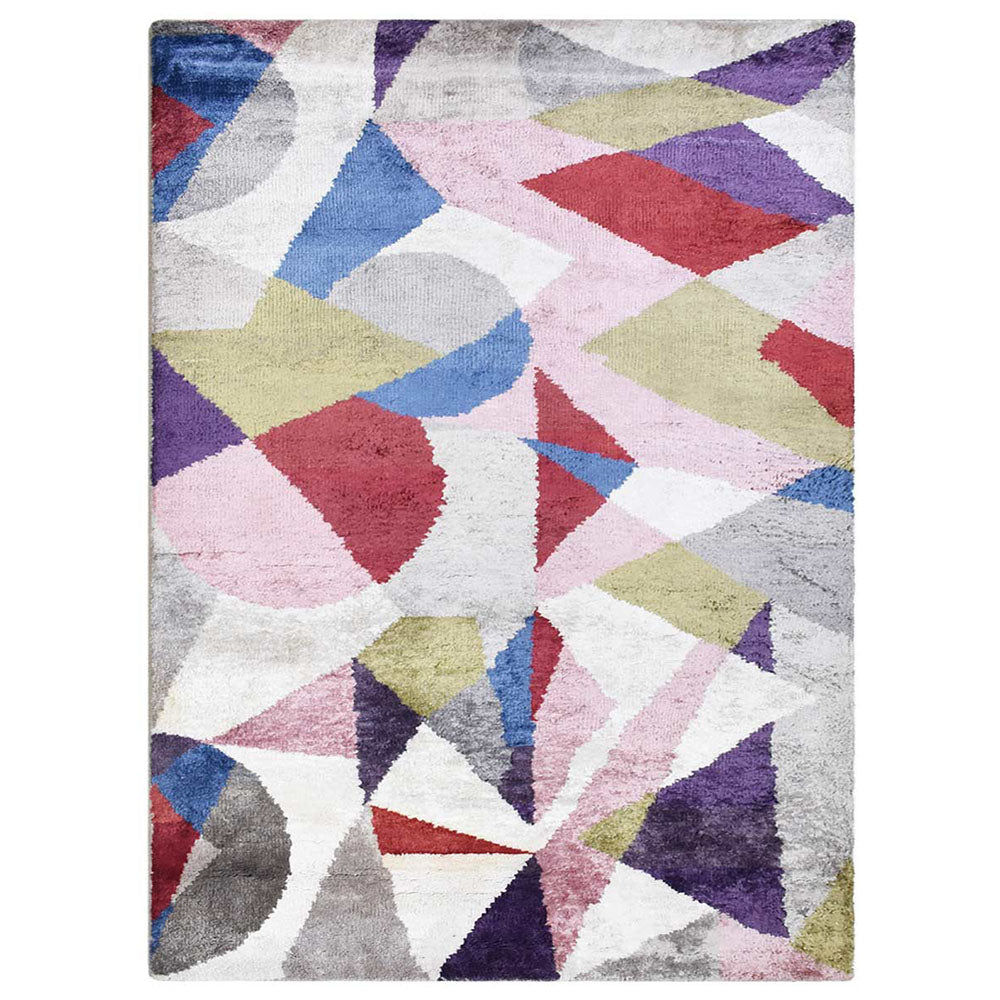 Hand Knotted Sheer Area Rug - Soft & Lightweight Boho Chic Carpet for Living Room, Bedroom, Nursery | Home Decor, Bohemian Style Floor Mat