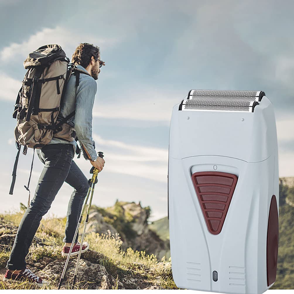 Portable Electric Shaver & Beard Trimmer Kit for Men - Rechargeable Cordless Hair Clippers with Nose Hair Trimmer - Perfect for Home, Travel & Grooming (Ideal for Business Trips, Gym Bags & Daily Shaving Routine)