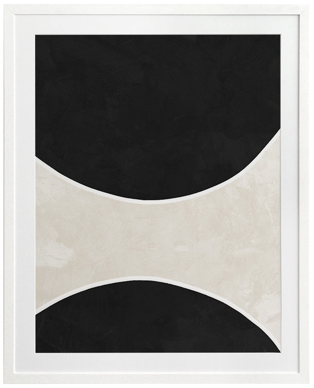 Ellipse Framed Wall Art Print - Modern Abstract Canvas Painting for Living Room, Bedroom & Office Decor