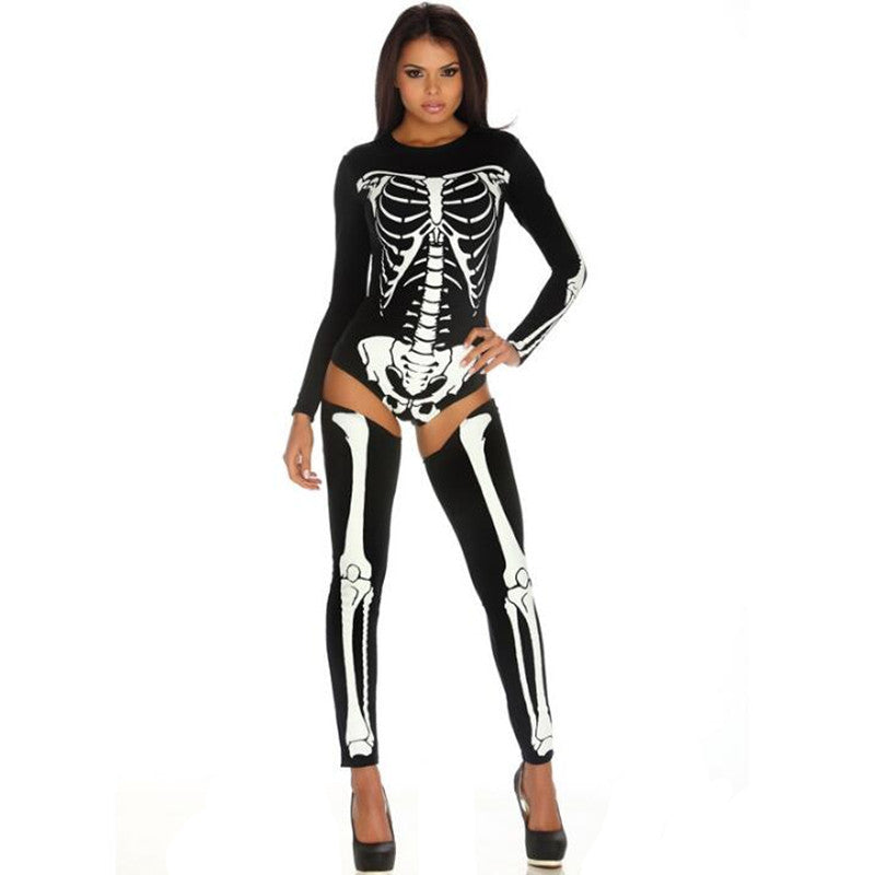 Halloween Cosplay Costume - Skull Zombie Uniform for Adults | Scary Horror Party Outfit for Halloween Night & Cosplay Events