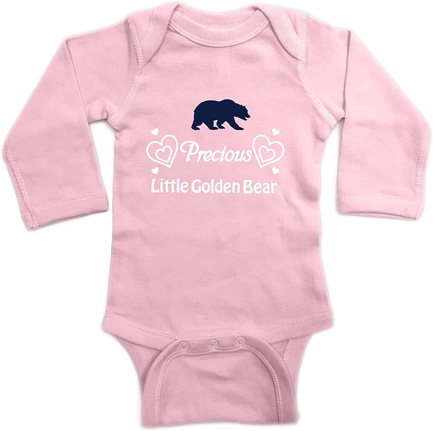 Pink Precious Fan Long Sleeve Baby Bodysuit - Soft Creeper Outfit for Newborn Girls 0-3 Months | Perfect for Photo Shoots, Family Gatherings & Special Occasions