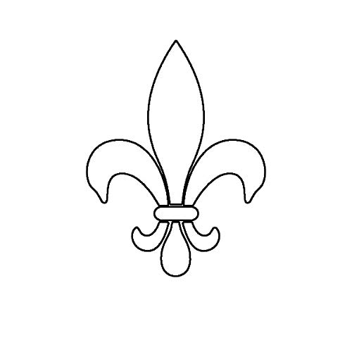 EW Designs Fleur De Lis Vinyl Decal Sticker - 5 Inch Waterproof Bumper Sticker for Cars, Trucks, Windows & Laptops - Perfect for Personalizing Vehicles, Laptops, and Home Decor