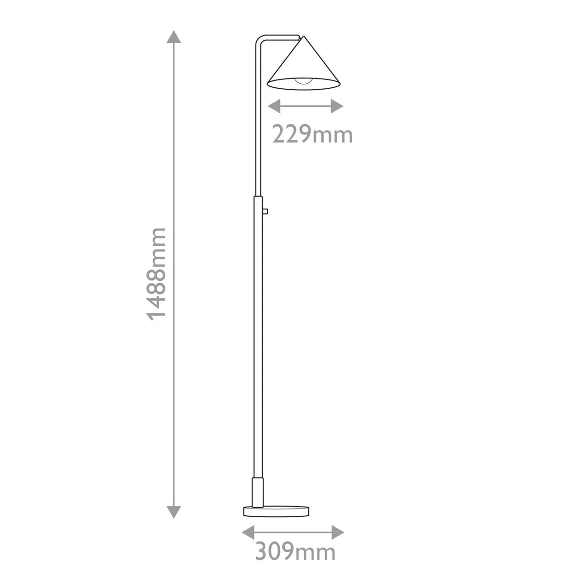Alora Mood Remyck 1 Liter Floor Lamp - Brushed Gold & Matte Black Finish - Modern Living Room Lighting for Bedroom, Office & Reading Corner