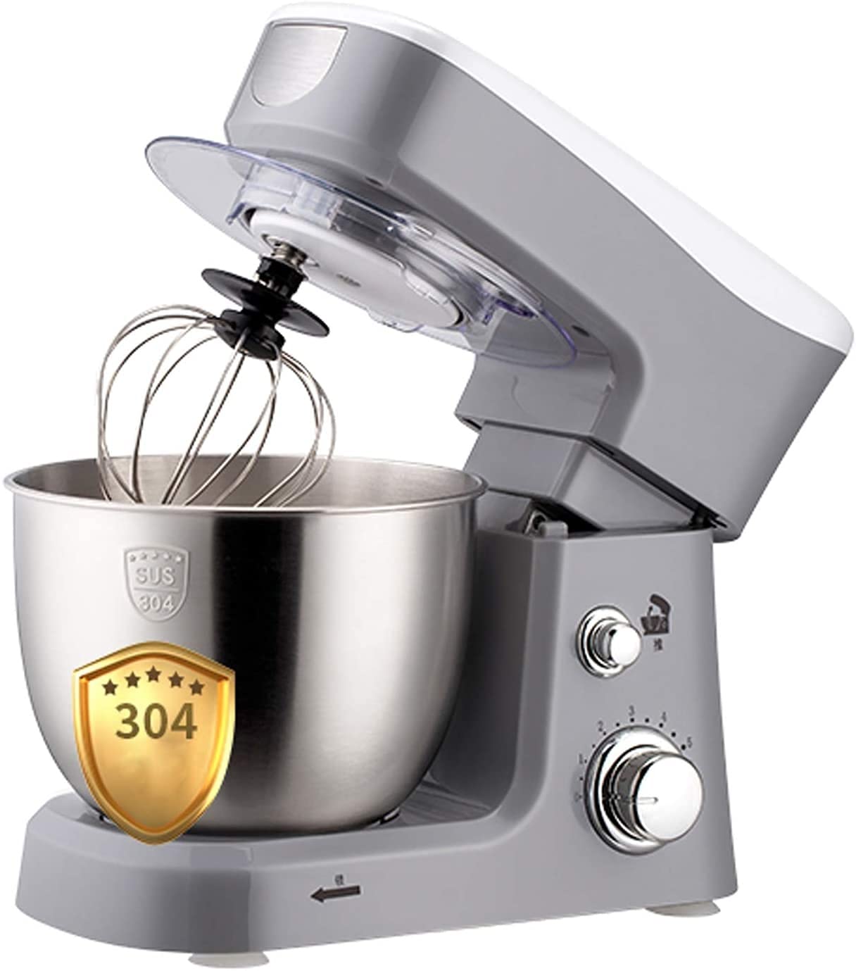 **Professional 3.5L Stainless Steel Stand Mixer with Removable Bowl | Heavy Duty Vertical Food Blender for Baking, Dough, Cake & Salad | Perfect for Home Kitchen, Bakery & Cooking Enthusiasts (Gray)**