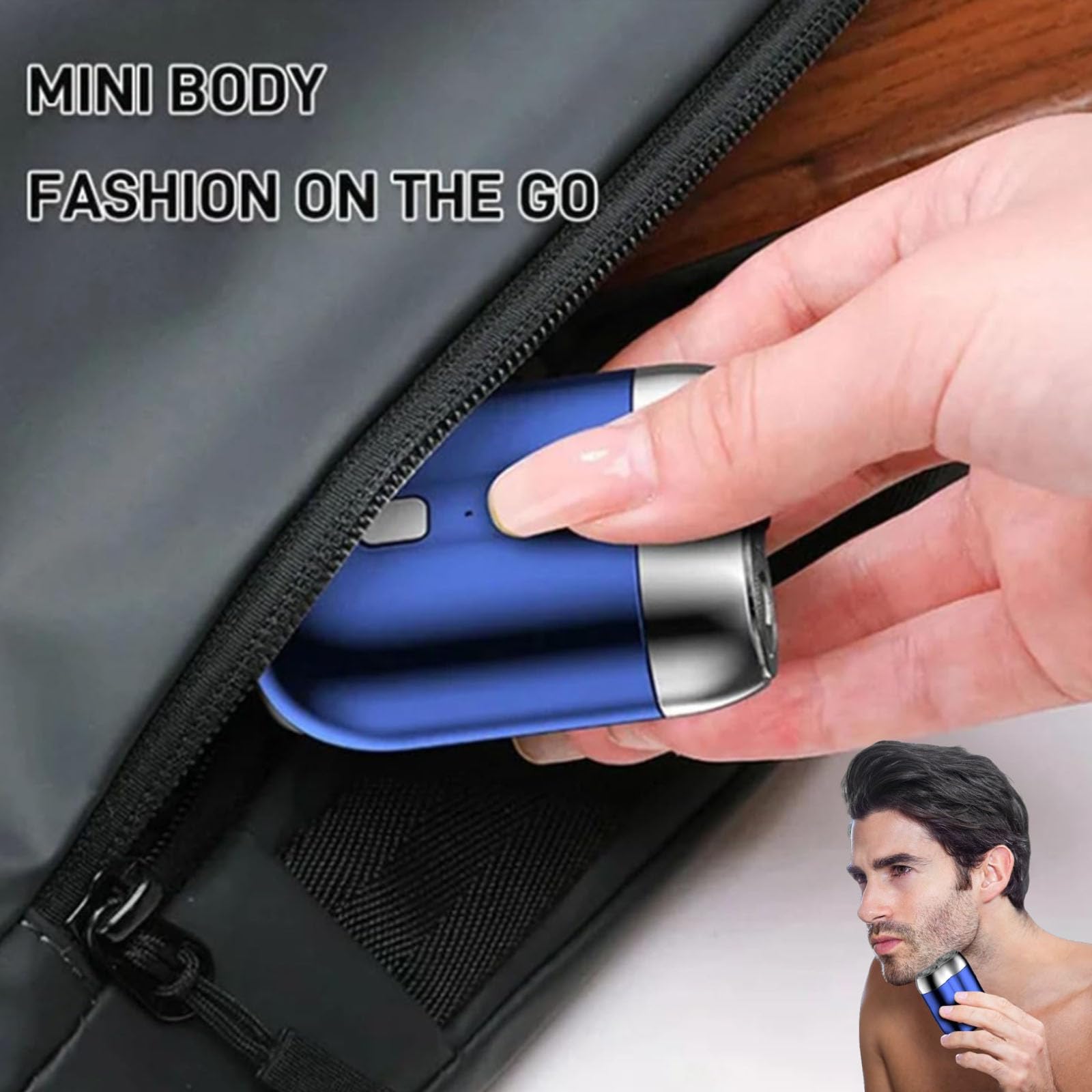 Premium Mini Dual-Head Electric Shaver - Rechargeable Waterproof USB Travel Razor for Men | Compact Pocket Shaver for Face, Beard & Body Grooming | Perfect for Home, Office & Travel (Gray)