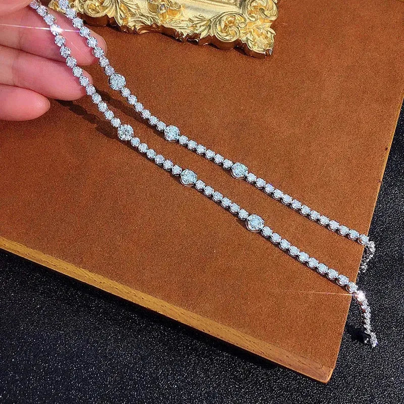 18K Solid White Gold 2.6ct Diamond Tennis Bracelet for Women - Classic Elegant Jewelry Gift for Engagement, Anniversary & Special Occasions