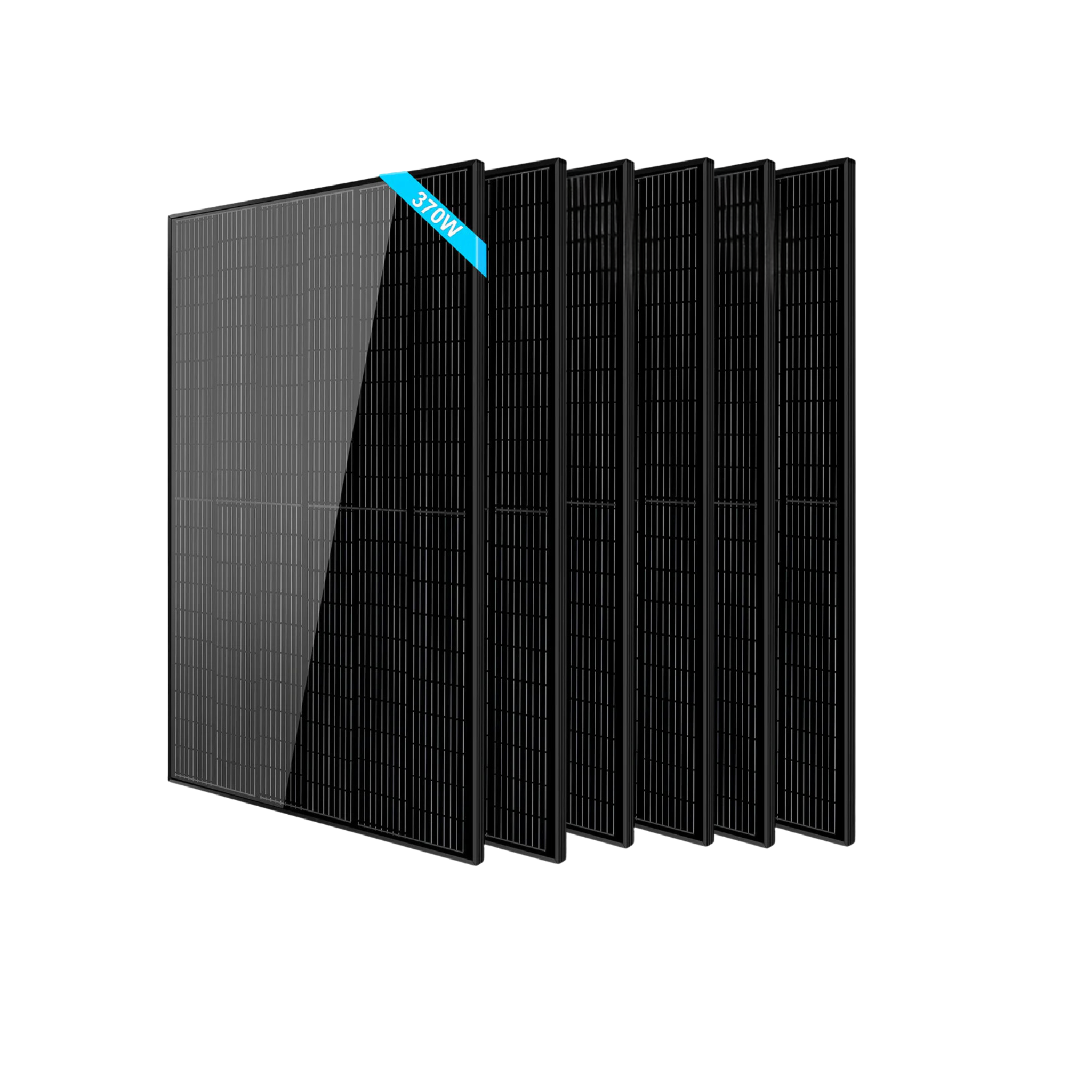SunGoldPower 370W Monocrystalline Black PERC Solar Panel - High Efficiency 370 Watt Solar Module for Home, RV & Off-Grid Power Systems | Durable Weather-Resistant Design for Residential & Commercial Solar Projects