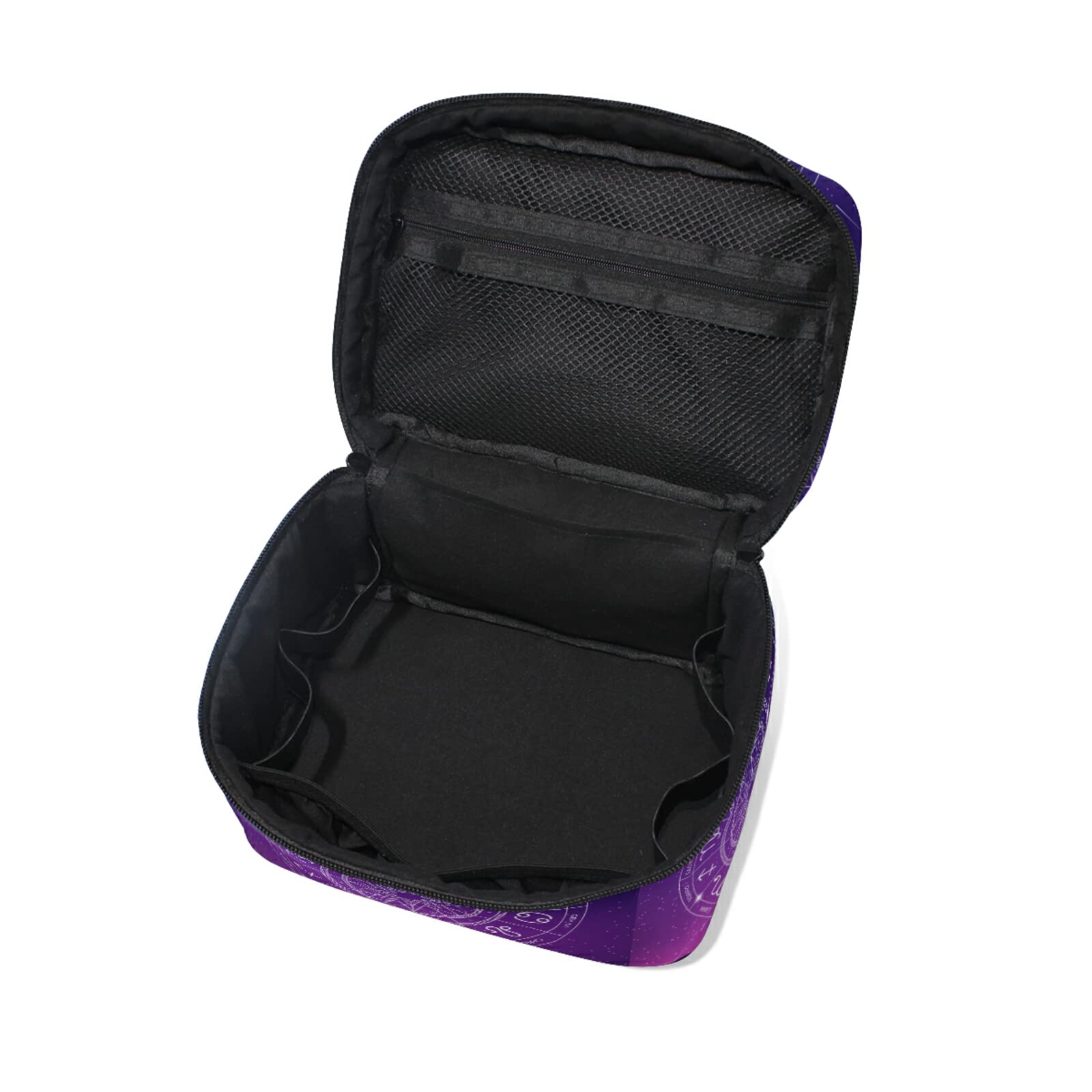 Art Space Zodiac Wheel Makeup Bag for Women - Waterproof Cosmetic Organizer & Travel Toiletry Case - Perfect for Travel, Gym, and Daily Beauty Storage