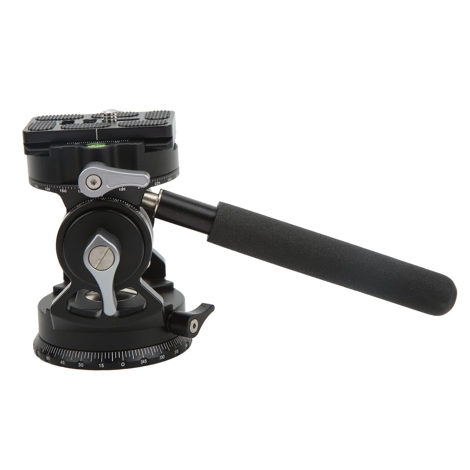Professional Aluminum Alloy Camera Ball Mount with Handle - 360° Panoramic Tripod Head & Fluid Adapter for DSLR/SLR Cameras - Perfect for Vlogging, Photography & Video Shooting