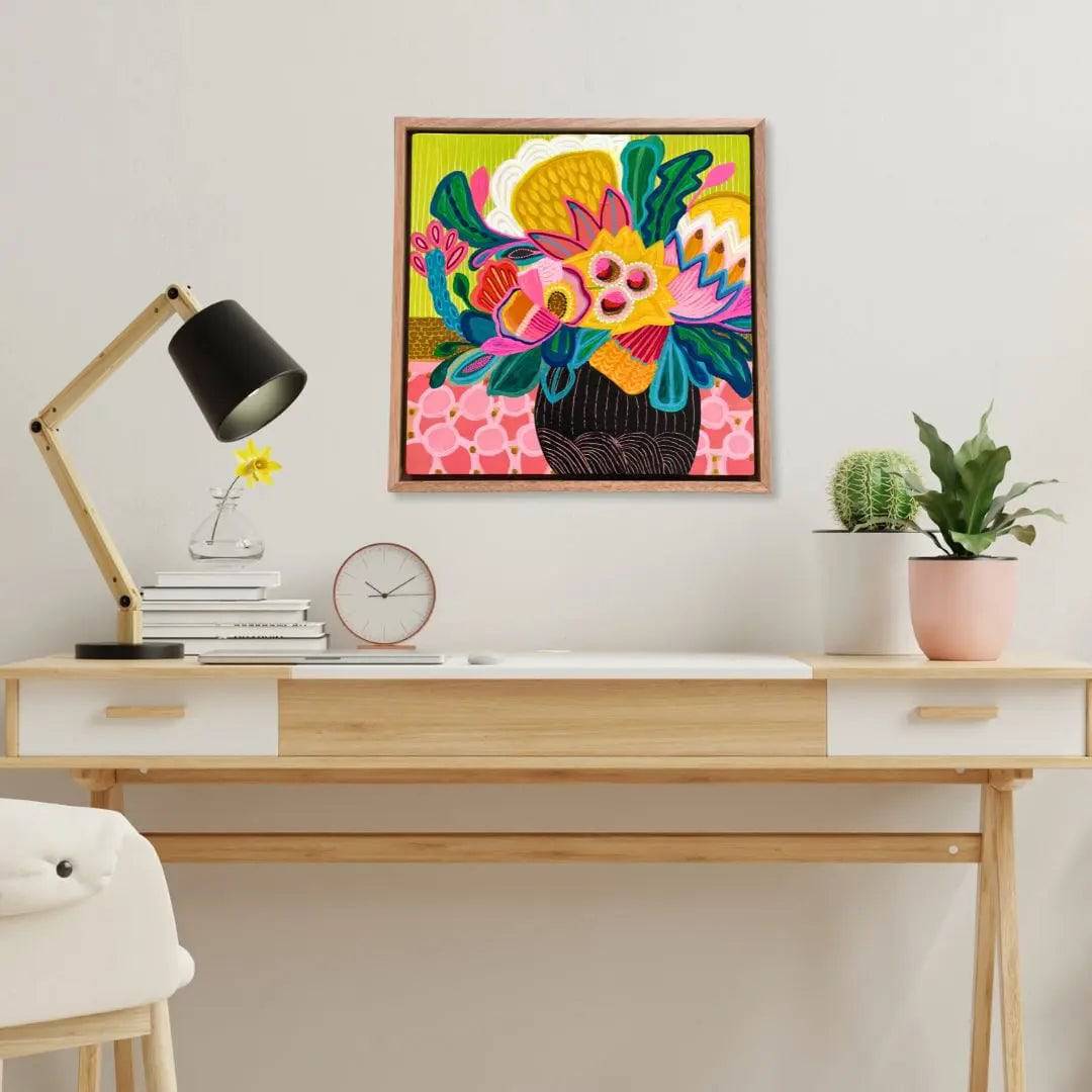 Garden in Bloom Original Hand-Painted Canvas Art - Perfect for Home Decor, Living Room, Bedroom & Office Wall Art