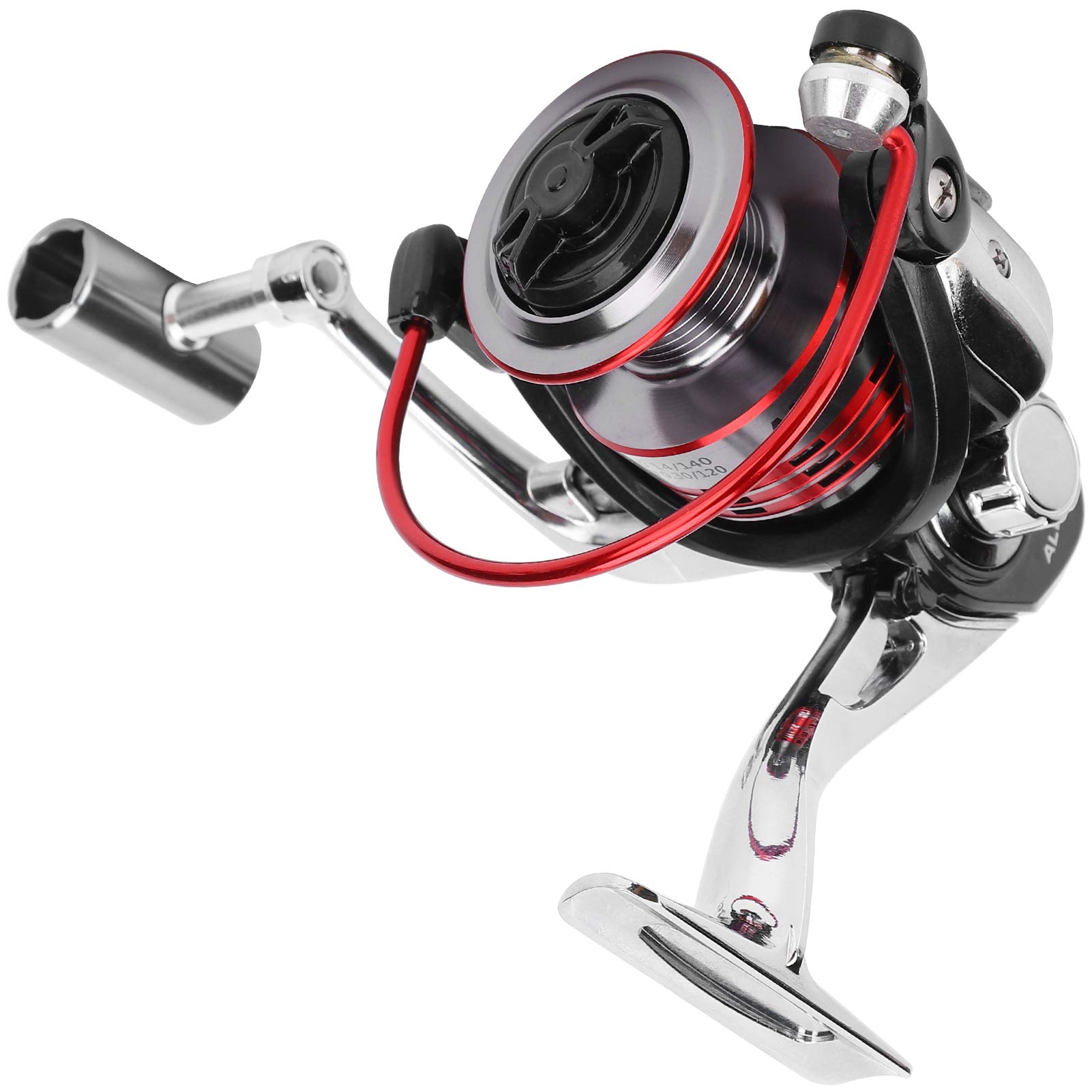 AL2000 Aluminum Metal Foldable Spinning Fishing Reel with Rocker Arm - Lightweight Fishing Gear for Lakes, Reservoirs & Saltwater Fishing - Perfect for Bass, Trout & Freshwater Anglers