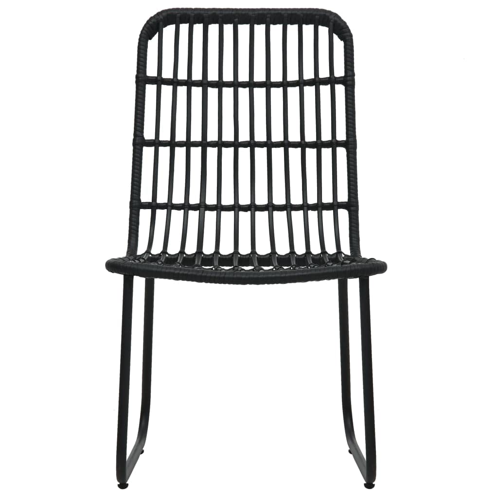 vidaXL 5-Piece Patio Dining Set - Outdoor Garden Furniture with Poly Rattan Chairs & Glass Table - Perfect for Balcony, Backyard, Terrace, and Poolside Dining