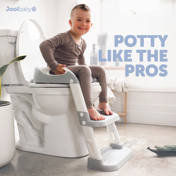 Jool Baby Potty Training Ladder - Adjustable Step Stool for Toddlers & Kids - Safe & Sturdy Toilet Seat Helper for Boys & Girls - Perfect for Bathroom Independence Training