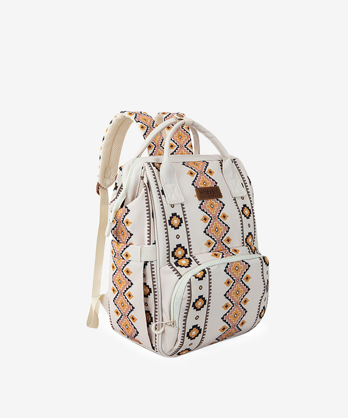 Wrangler Aztec Southwestern Print Diaper Bag - Stylish Baby Essentials Organizer for Travel, Outings & Daily Use