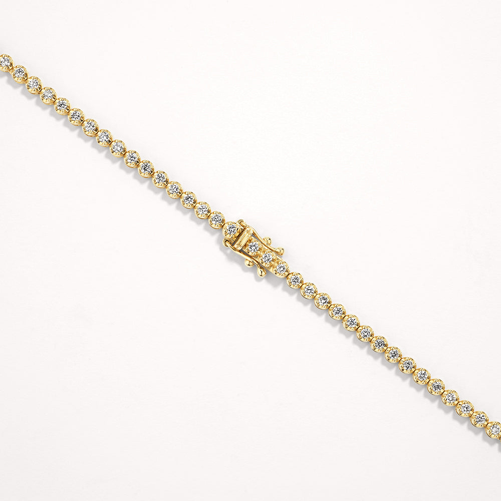 4.00ct Lab Grown Diamond Tennis Necklace in 10k Gold - Elegant Jewelry for Weddings, Anniversaries & Special Occasions