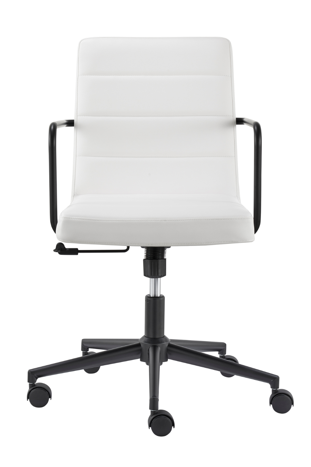 Ergonomic Leander Low Back Office Chair with Brushed/Matte Base - Comfortable Desk Chair for Home & Office Workspaces, Perfect for Long Hours of Sitting and Computer Work