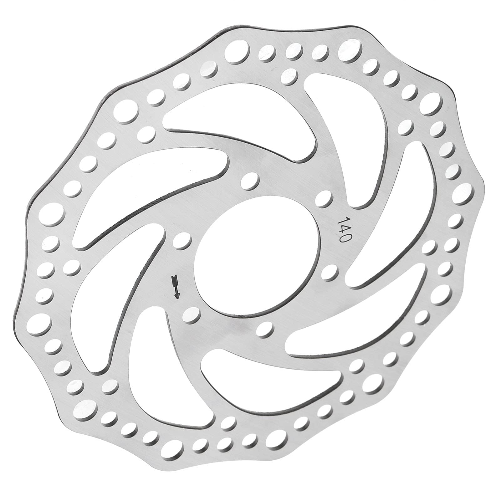 140mm Stainless Steel Electric Scooter Brake Disc Rotor - 6 Hole 37mm Inner Diameter for E-Scooters & Bikes | Durable Bike Accessories for Commuting & Urban Riding