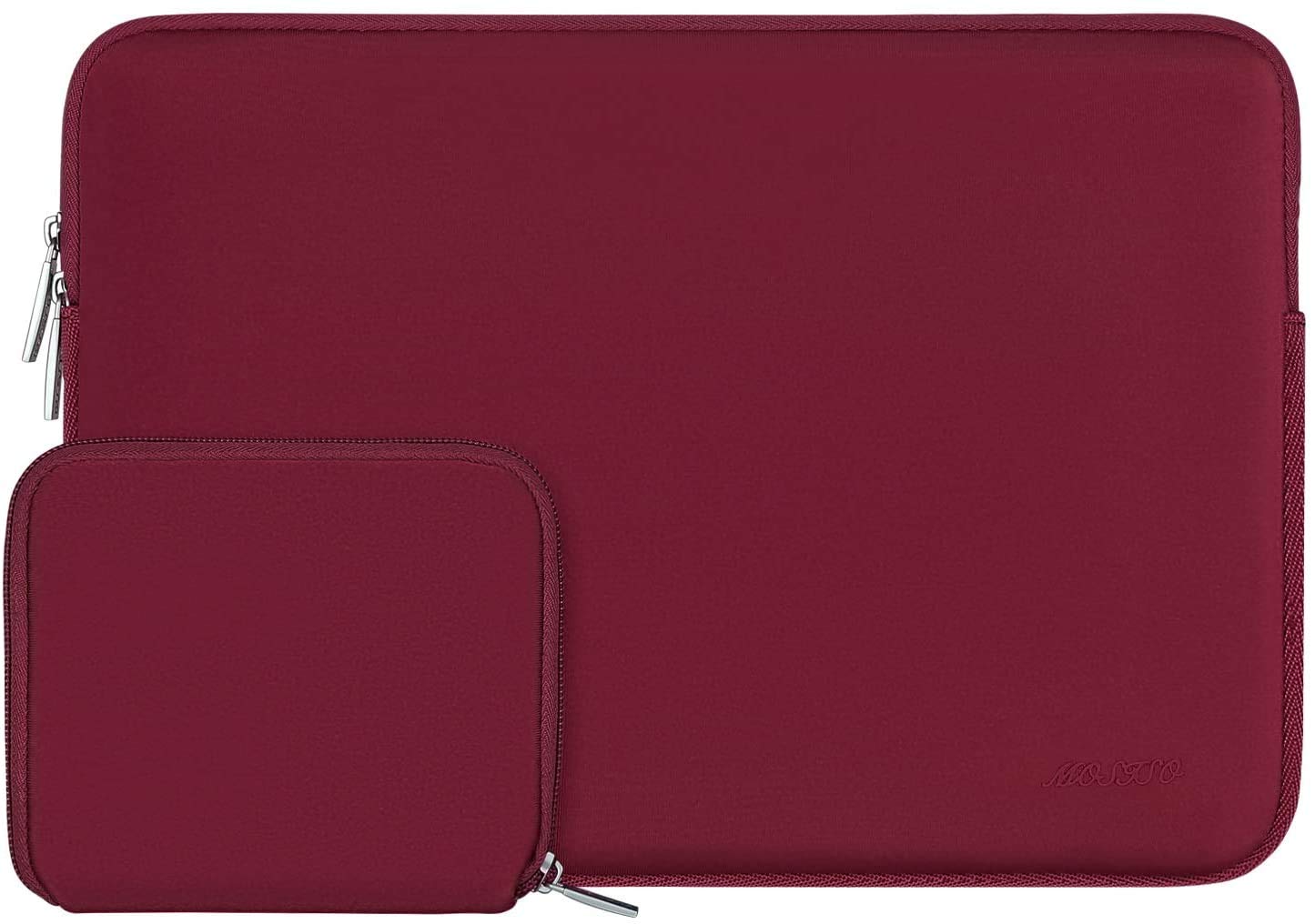 MOSISO 16 Inch Laptop Sleeve Bag - Protective Neoprene Case for MacBook Pro 16, HP, Dell, Acer, Lenovo, ASUS 15-15.6 Inch Notebooks with Small Accessory Pouch - Perfect for Travel, Office & School (Red)