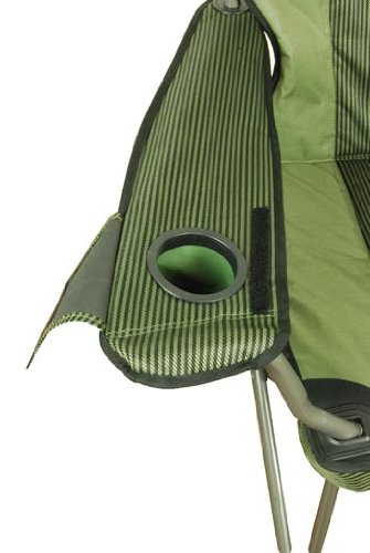 Big & Tall Folding Camp Chair - Heavy Duty 500lbs Capacity, Extra Wide Seat with Padded Cushion & Cup Holder - Perfect for Camping, Backyard, Beach, Fishing & Outdoor Events