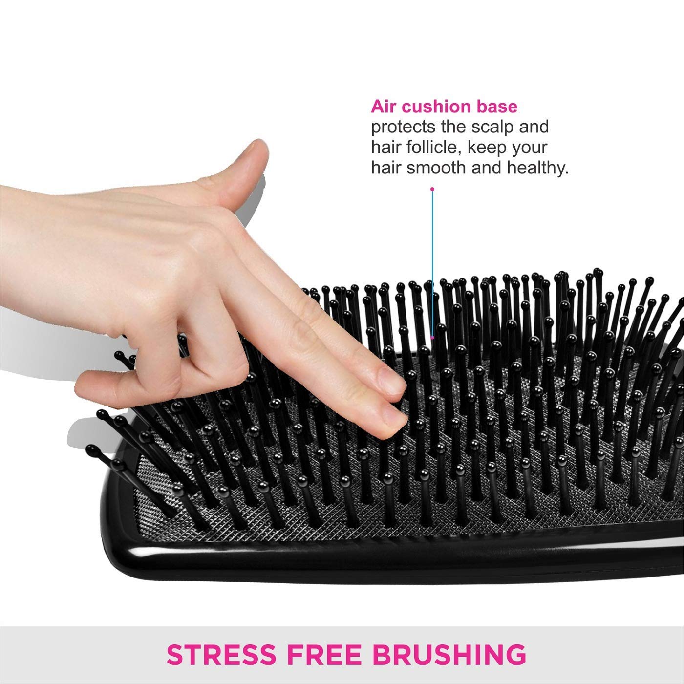 Gentle Detangling Hair Brush for Straightening & Styling - Smooth Knot-Free Hair for Men & Women (25g, Pack of 1) | Perfect for Daily Hair Care, Salon Styling & Travel