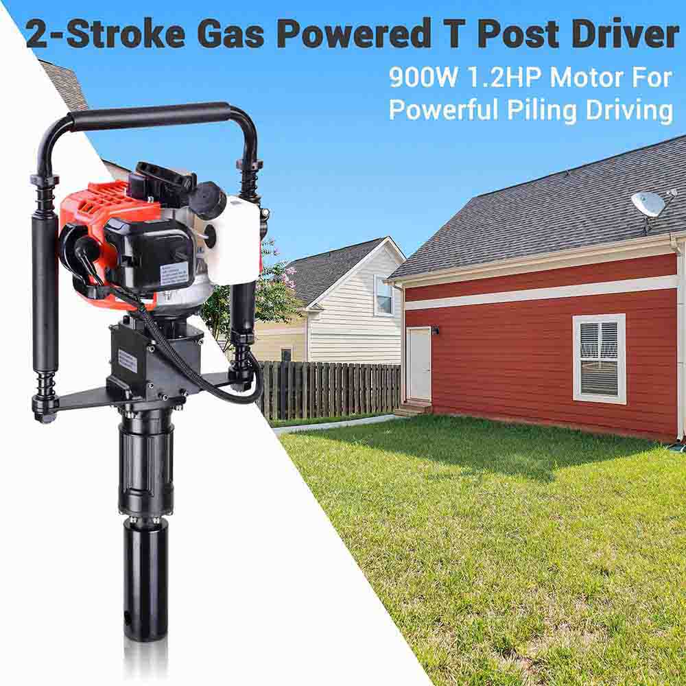 32.7cc 1.2HP 2-Stroke Gas Powered T-Post Driver Kit - EPA Certified for Fence Installation & Landscaping Projects - TheLAShop