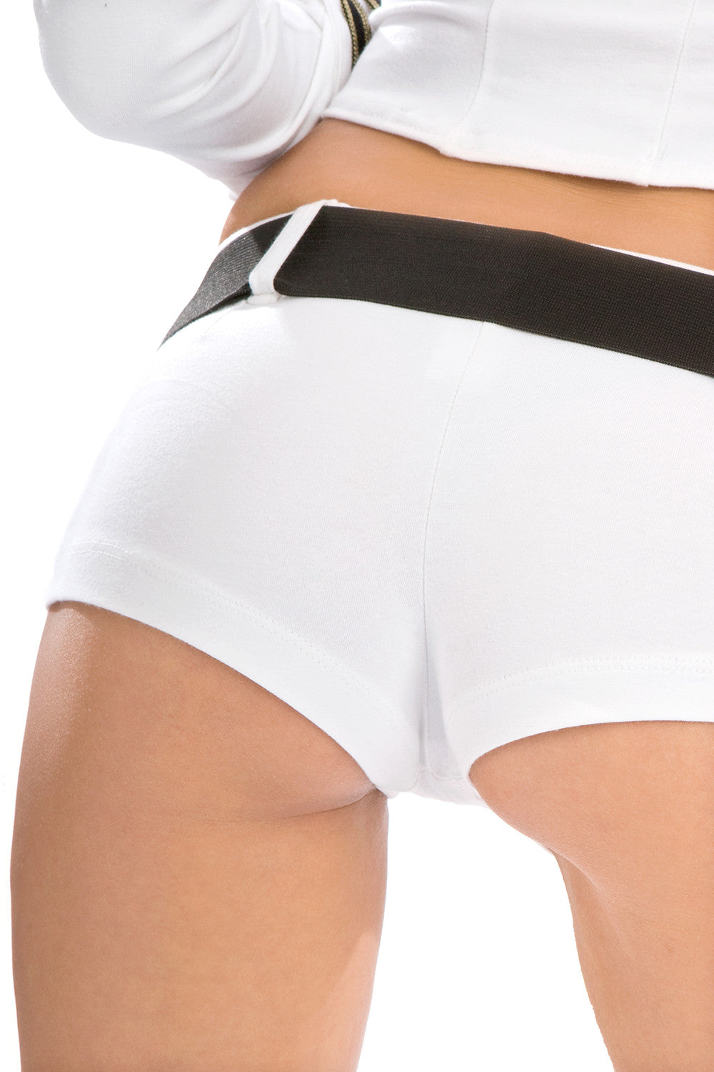 Majorette Shorts with Belt - High Waist Stretch Denim Shorts for Women | Perfect for Dance, Cheerleading & Summer Outfits