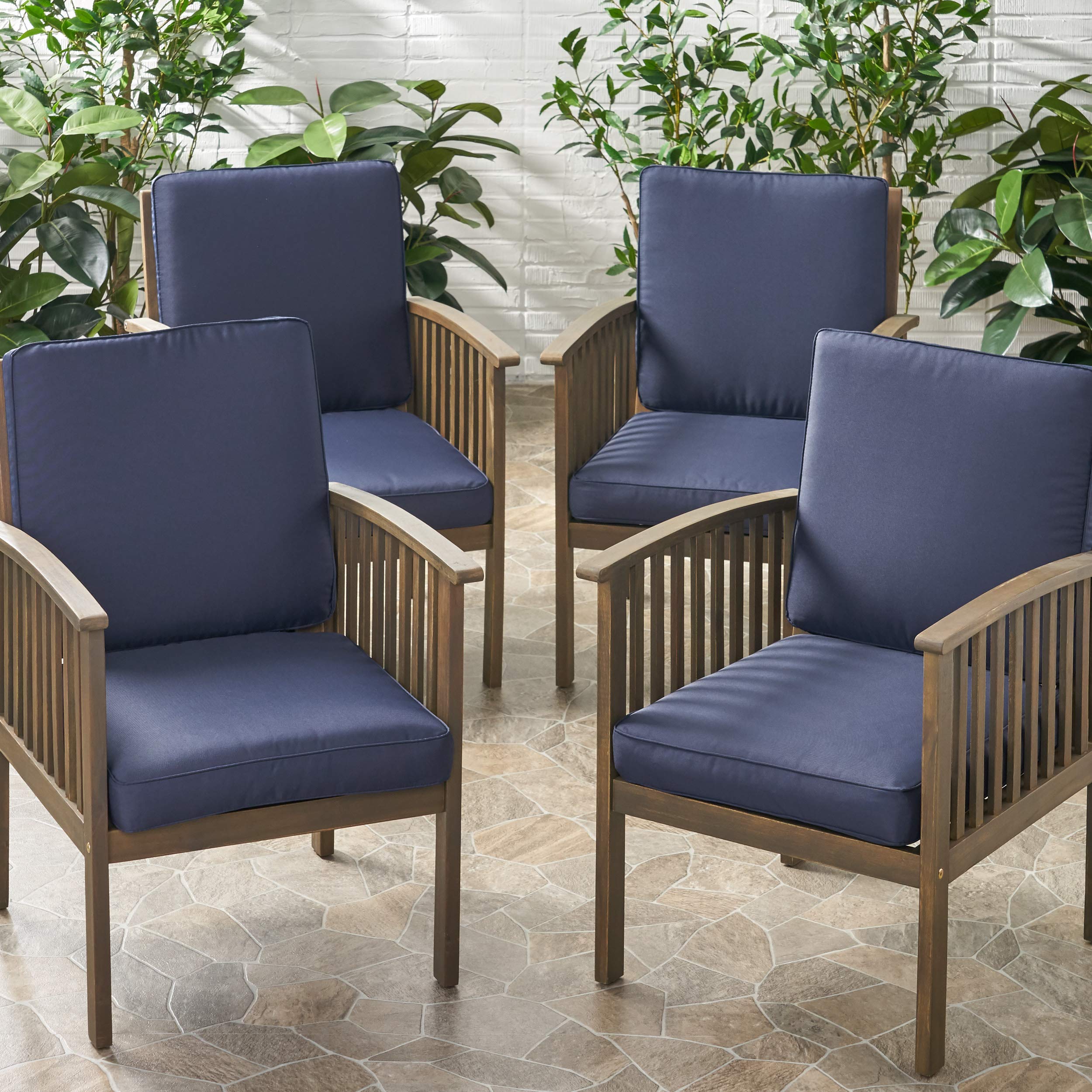 Christopher Knight Home Gavin Outdoor Water Resistant Fabric Club Chair Cushions (Set of 4) - 20.5