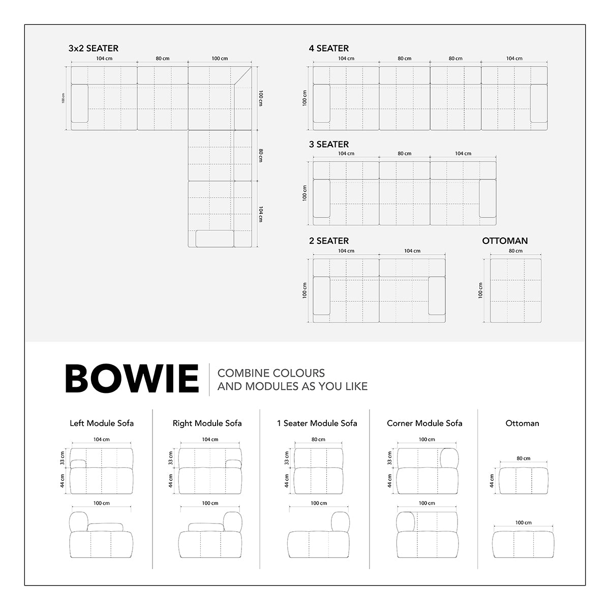 Bowie Textured Velvet Corner Modular Sofa Sectional - Modern Velvet Upholstered Living Room Furniture for Small Spaces, Apartments & Home Theater Seating