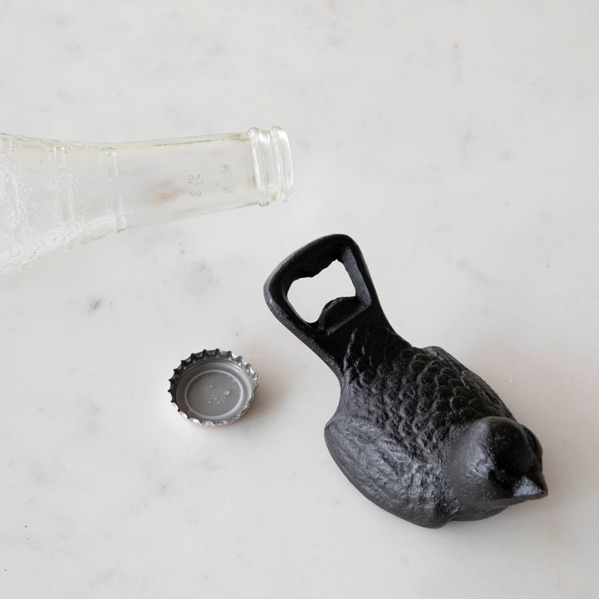 Vintage Cast Iron Bird Bottle Opener - Rustic Wall Mounted Beer Bottle Cap Remover for Home Bar, Kitchen & Outdoor BBQ Parties