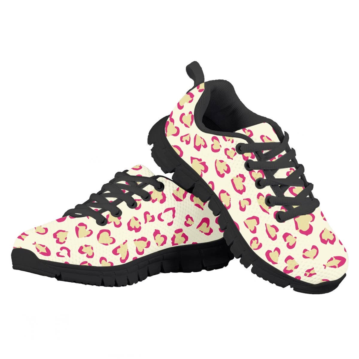 Leopard Print Running Shoes for Girls - Lightweight Comfortable Kids Sneakers for Walking, Tennis & Play - Animal Skin Design - Perfect Gift for Active Girls | Ideal for School, Sports & Outdoor Activities