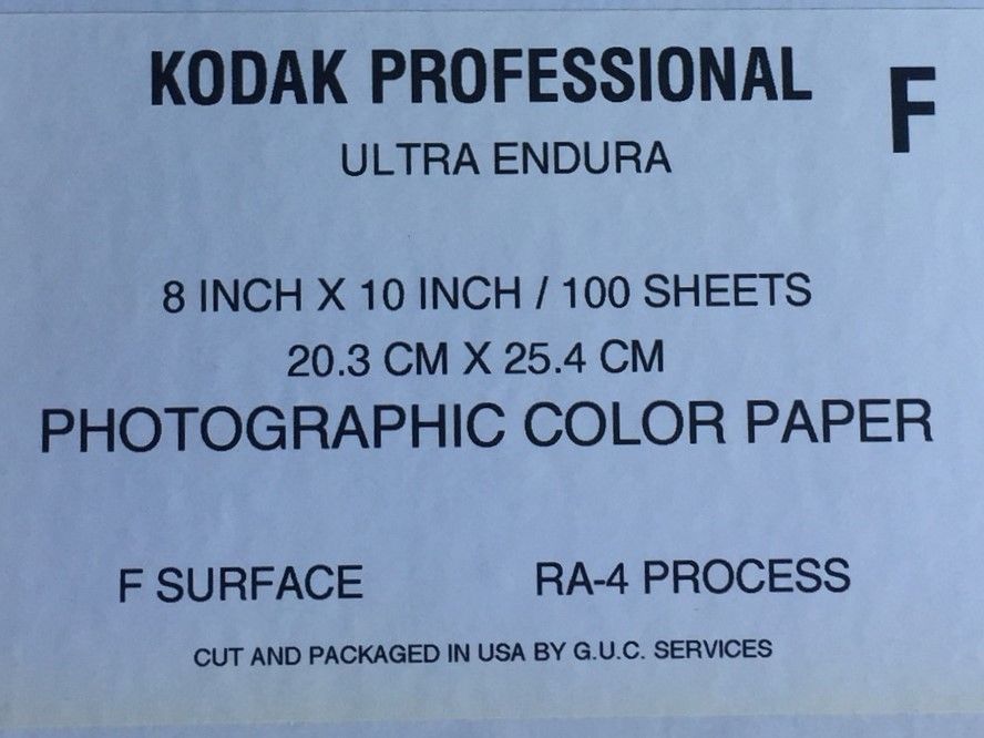 (100 Sheets) Kodak Endura Professional Glossy Photo Paper 8x10 Inch - RA-4 Compatible for Darkroom Printing | Ideal for Photography Enthusiasts, Art Prints & Professional Photo Labs