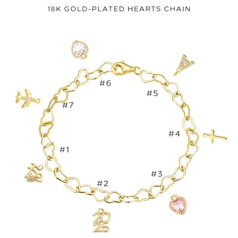 Elegant Charm Bracelet with Assorted Charms - Perfect for Women's Jewelry Collection & Gift Giving - $46.00 | Ideal for Parties, Dating & Everyday Wear