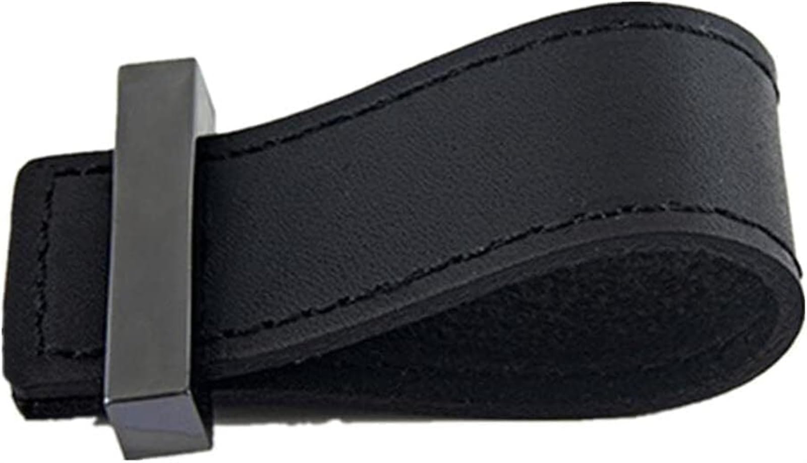 Black Leather Cabinet Knobs & Drawer Pull Handles - 4PCS Set for Kitchen Cabinets, Wardrobes, Shoe Cabinets - Durable Leather Door Handles (Gray) - Perfect for Home Decor & Furniture Upgrade