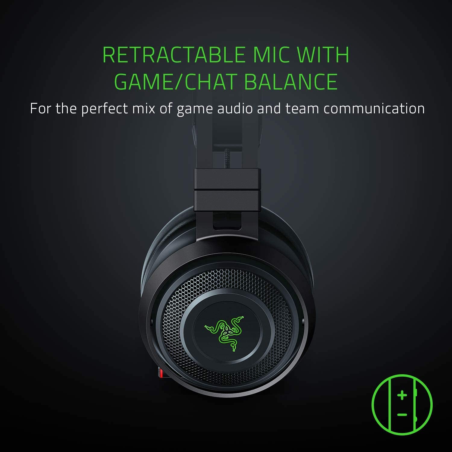 Razer Nari Ultimate Wireless Gaming Headset with Haptic Feedback - 7.1 Surround Sound for PC, PS4, Xbox - Perfect for Competitive Gaming & Immersive Entertainment
