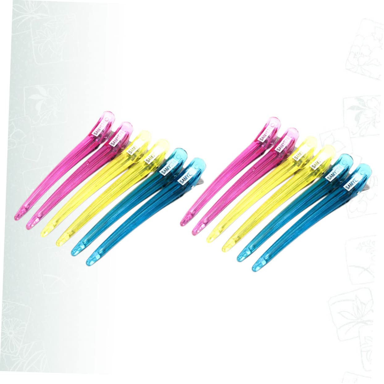 FOMIYES 12-Piece Crystal Hair Clips Set for Women & Girls - Professional Sectioning Hair Dressing Clips for Salon, Barber Shop & Home Styling - Perfect for Hair Styling, Braiding & Updos