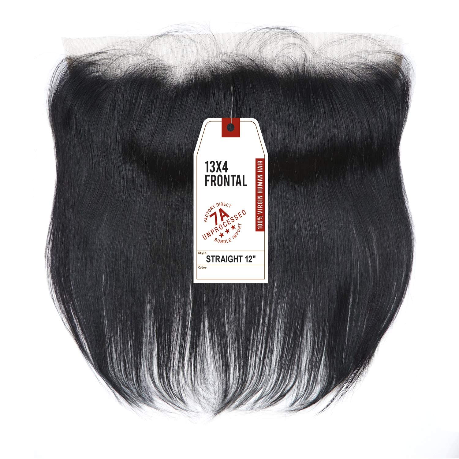 Sensationnel Human Hair Extensions - 13x4 Lace Frontal Straight 10