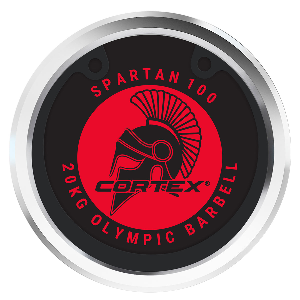 CORTEX SPARTAN100 7ft 20kg Olympic Barbell - Black Oxide Coated Weightlifting Bar with Lockjaw Collars - Perfect for Home Gym, CrossFit & Strength Training