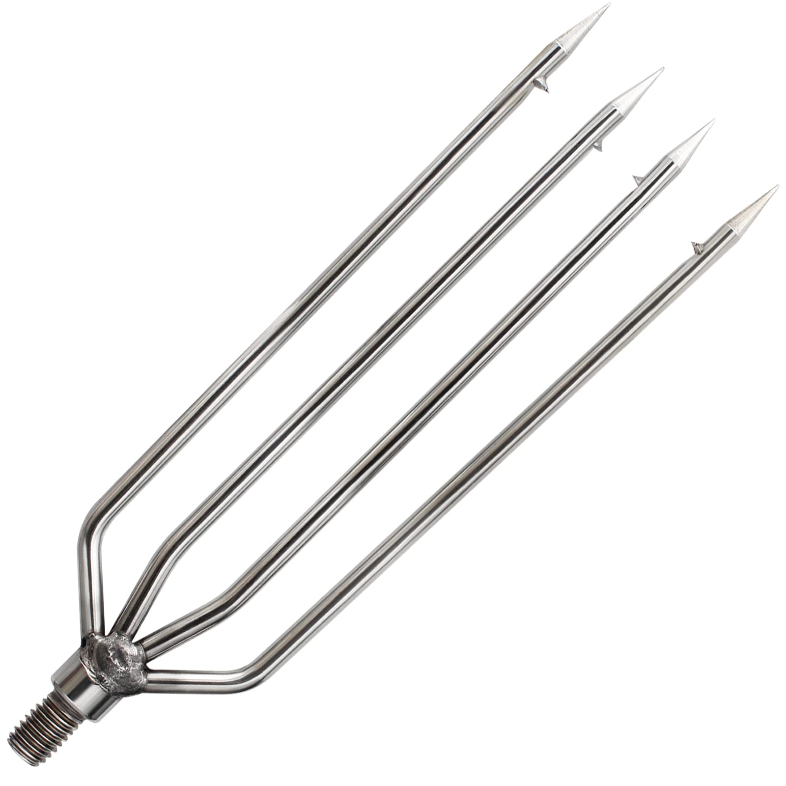 Stainless Steel Fishing Harpoon Spear with Barbed Tip & Aluminum Alloy Rod - 8mm Screw Gaff for Landing Large Fish, Frogs - Perfect for Saltwater Fishing, Spearfishing & Outdoor Adventures