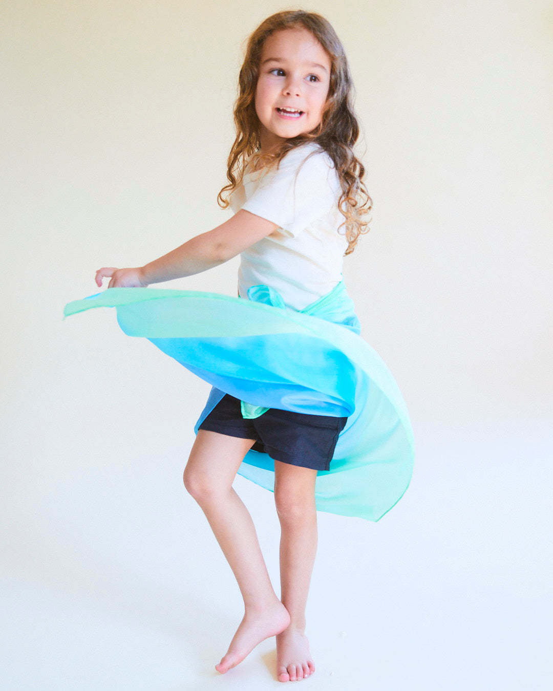 Hand Painted Enchanted Playsilk Set for Kids - 5 Piece Rainbow Silk Scarves for Imaginative Play, Dress Up & Waldorf Education - Perfect for Pretend Play, Storytelling & Sensory Development