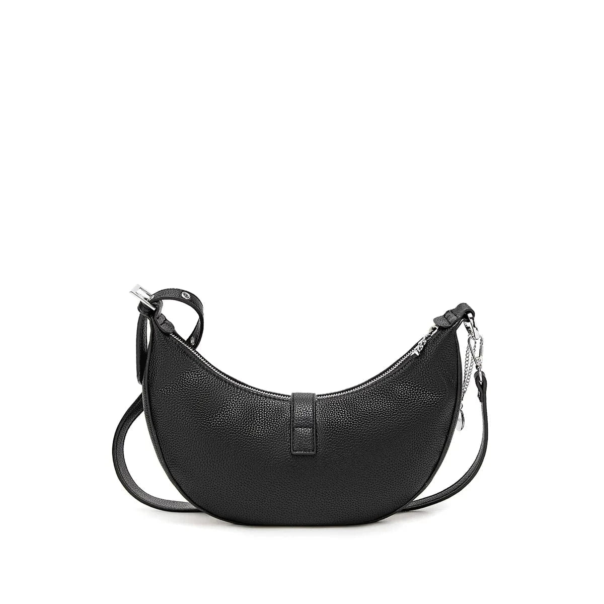 Vegan Leather Shoulder Bag for Women - Black Pebbled Crossbody Purse | Stylish & Durable Handbag for Work, Travel & Everyday Use