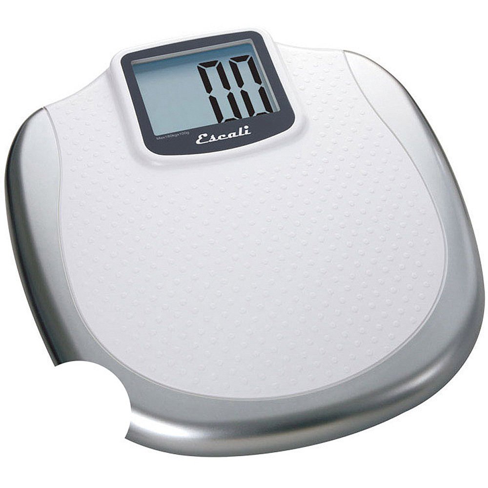 Escali Extra Large Digital Bathroom Scale - 440 lb Capacity with Easy-Read LCD Display & Non-Slip Surface - Includes Batteries - Perfect for Home Gym, Weight Tracking, and Fitness Enthusiasts