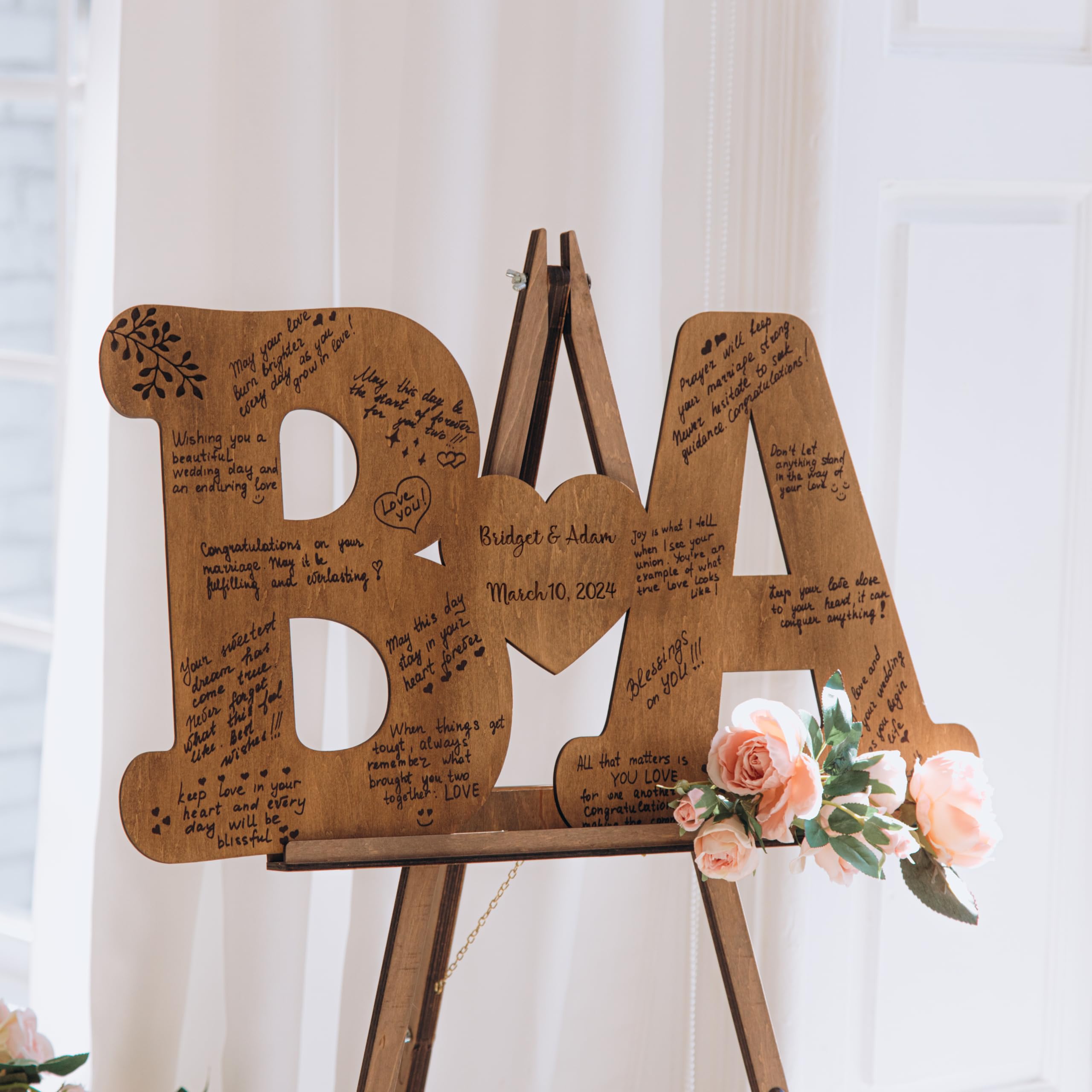 Unique Rustic Wedding Guest Book Alternative - Elegant Baby Shower Guest Book Sign - Perfect for Wedding Reception & Registry - Large Size for Special Events - Ideal for Wedding Decor, Bridal Showers & Anniversary Celebrations