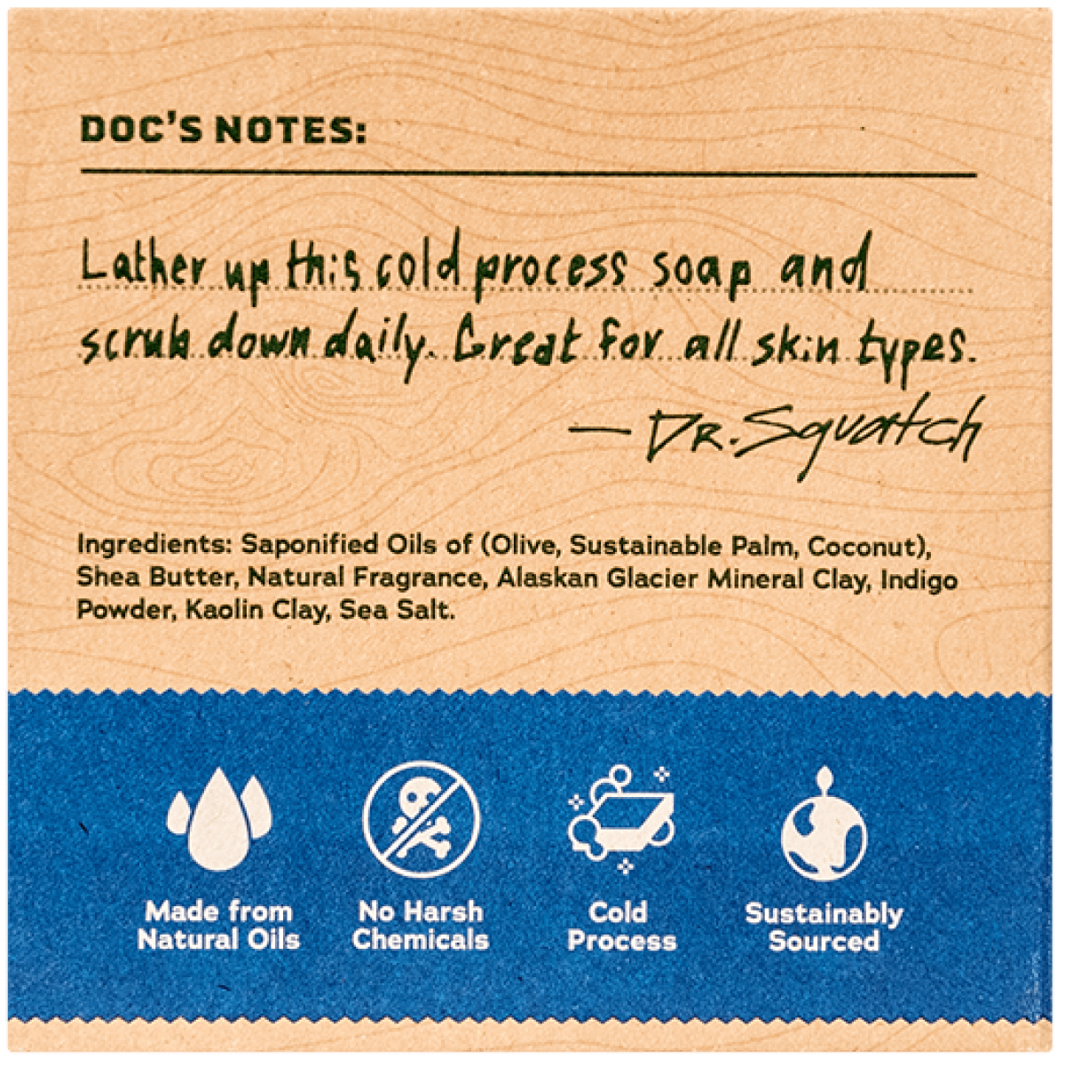 Dr. Squatch Fresh Falls Bar Soap for Men - Natural & Organic Soap with Cedarwood & Sage - Best for Shower, Gym & Travel - Moisturizing & Refreshing Body Wash