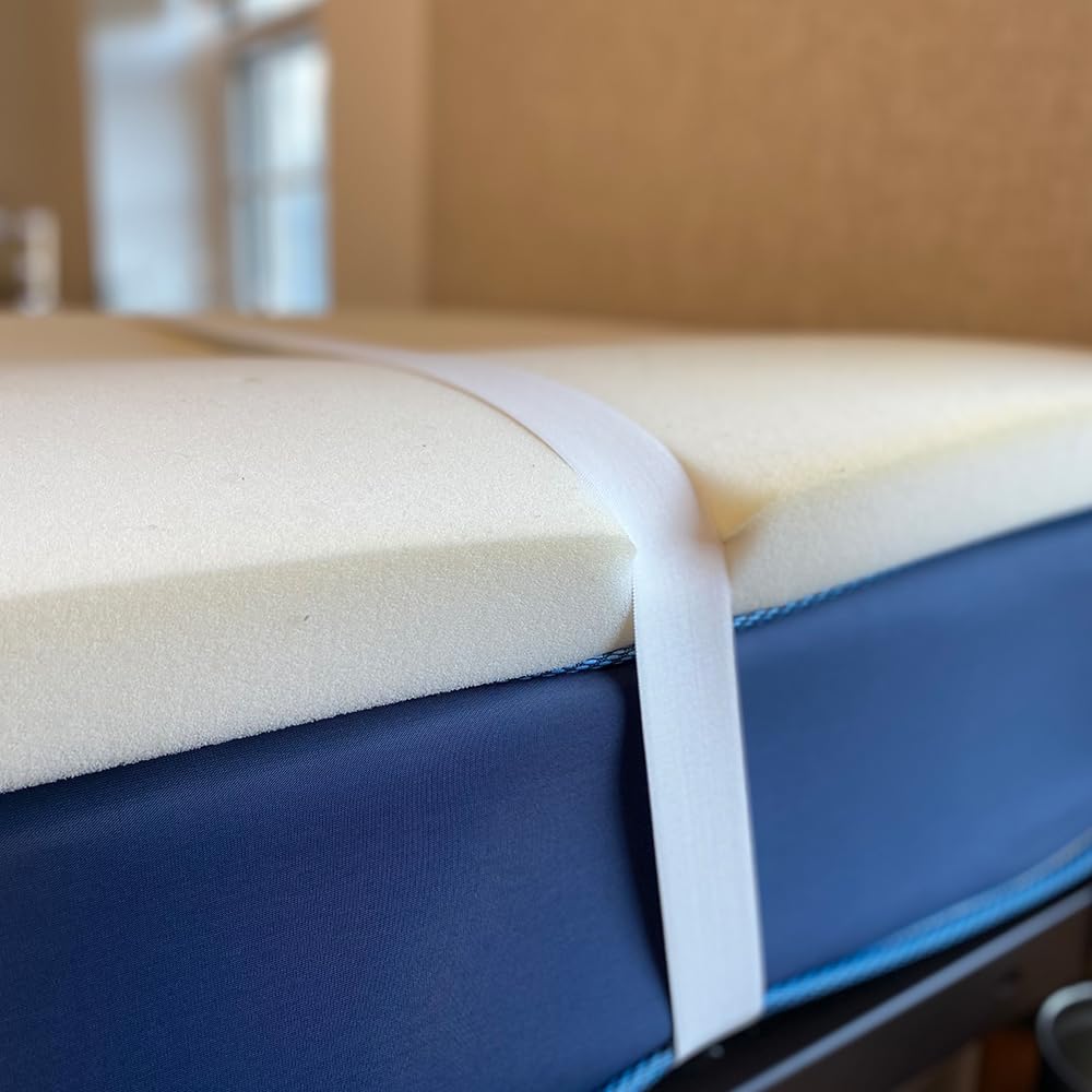 Bedly Straps - Twin XL Certified Bed Straps for Mattress Topper, College Dorm Essentials with Secure Clips - Perfect for Keeping Sheets in Place, Preventing Shifting During Sleep (Ideal for Dorms, Bunk Beds & Adjustable Beds)