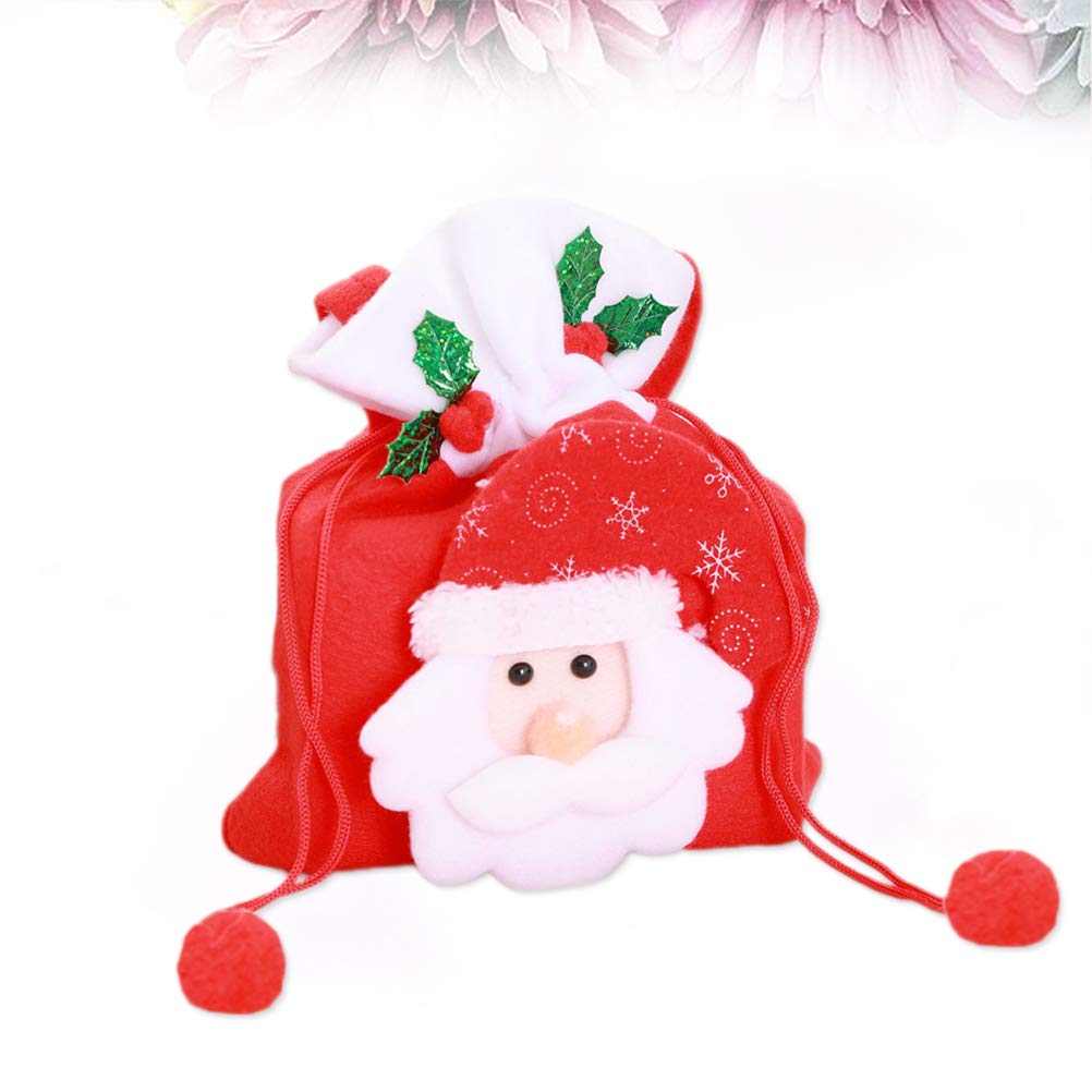 Christmas Candy Bag - Elk Design Candy Pouch for Holiday Gifts & Parties