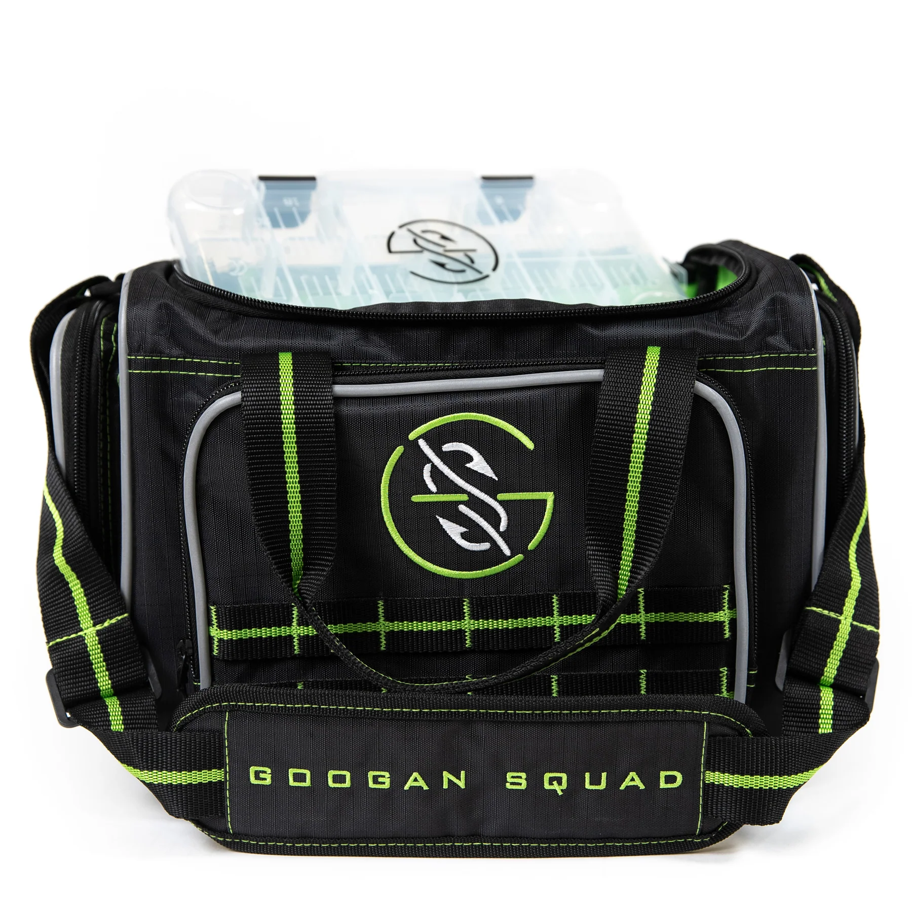 3600 Tackle Bag - Black & Green Waterproof Fishing Gear Organizer for Bass, Trout & Saltwater - Perfect for Boat, Kayak & Shore Fishing Adventures