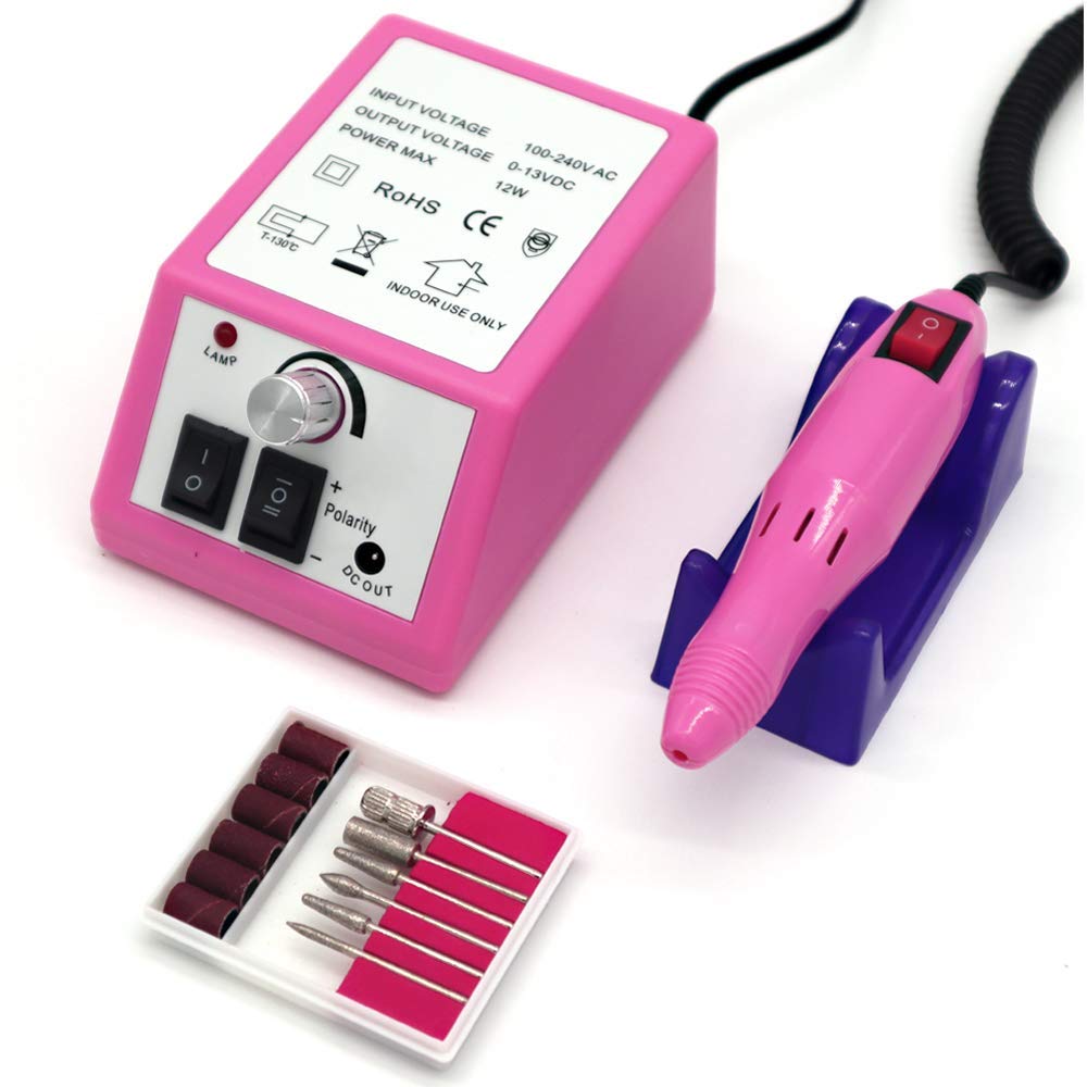 NAILWIND Professional Nail Drill Machine 20000 RPM - Electric Nail File Kit for Acrylic & Gel Nails, Manicure Pedicure Set with Nail Art Polisher | Perfect for Home Salon, DIY Nail Care & Professional Nail Technicians
