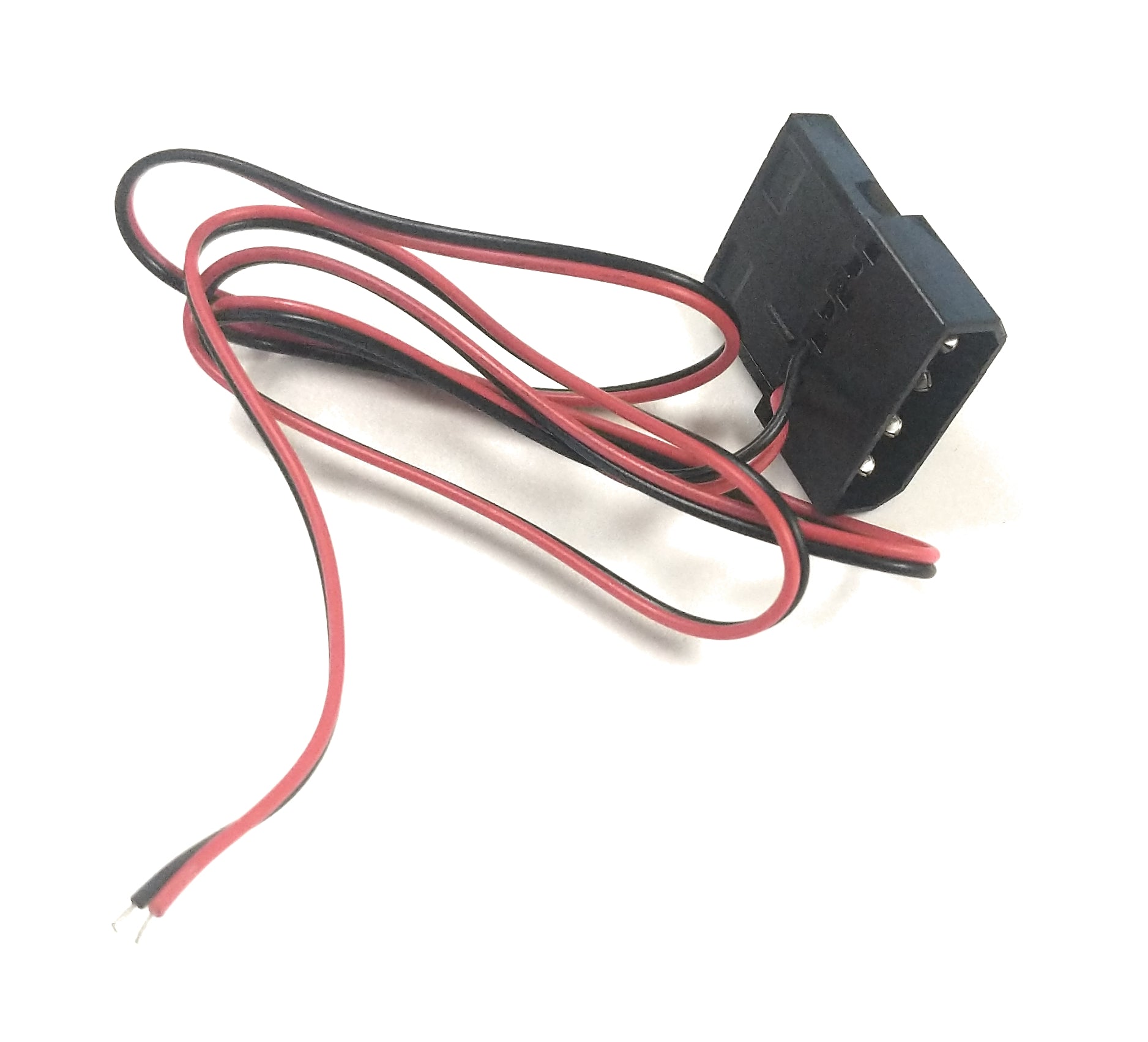 4 Pin Molex to Bare Wire 12V Power Cable - 24 Inch Length for PC Case Fans, LED Strips & DIY Electronics Projects