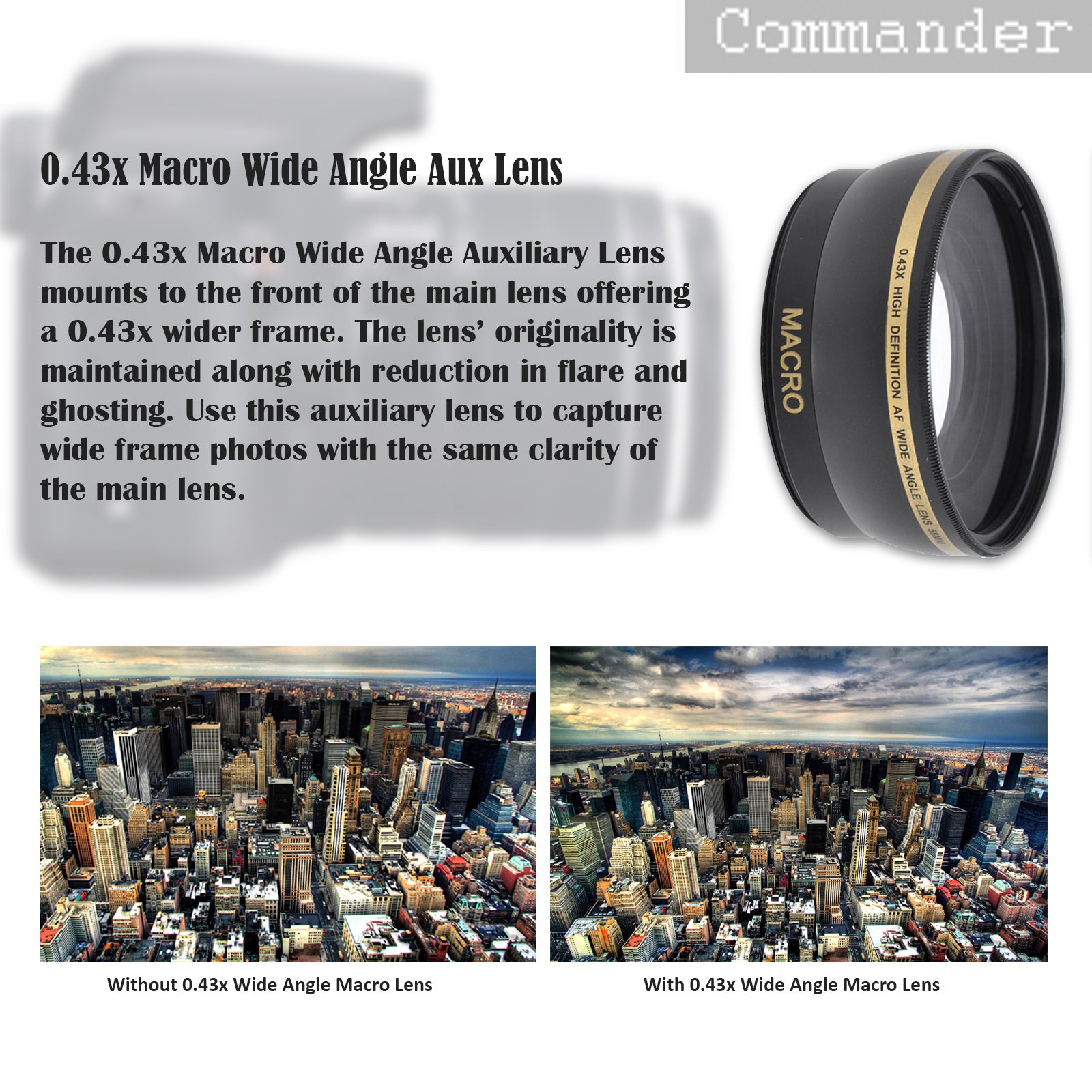 52MM DSLR Camera Lens Filter Kit (CPL, FLD, ND2/4/8) with Macro & Telephoto Lenses + LED Video Light & Microphone - Compatible with Nikon D5000-5600, D7000-7500 Series - Perfect for Vlogging, Photography & Video Production